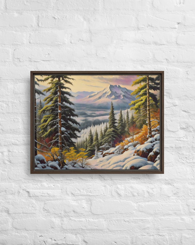 Winter Trail - Digital Art - Framed canvas - FREE SHIPPING