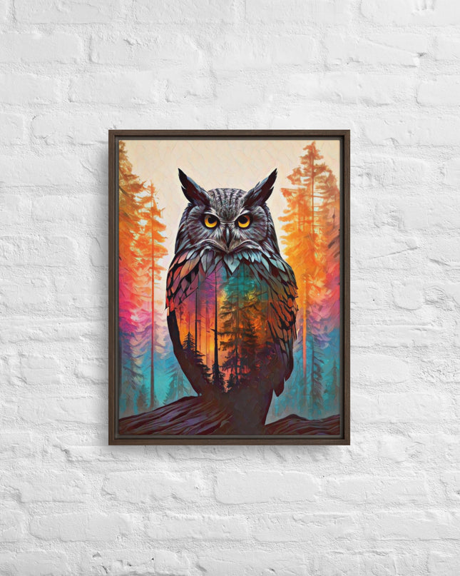 Oregon Owl - Digital Art - Framed canvas - FREE Shipping