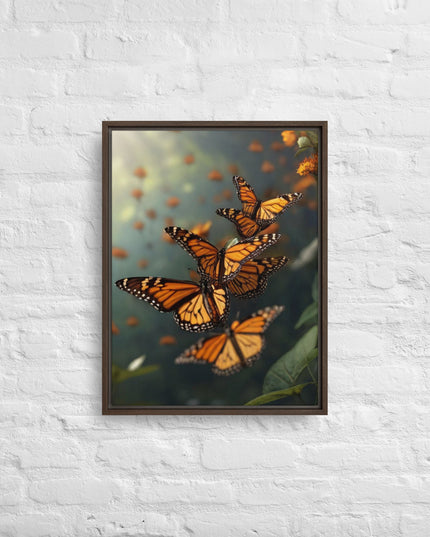 Butterflies in Oregon - Digital Art - Framed canvas - FREE SHIPPING