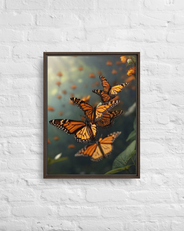 Butterflies in Oregon - Digital Art - Framed canvas - FREE SHIPPING