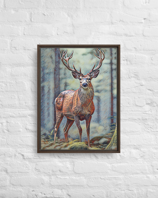 Oregon Deer - Digital Art - Framed canvas - FREE SHIPPING