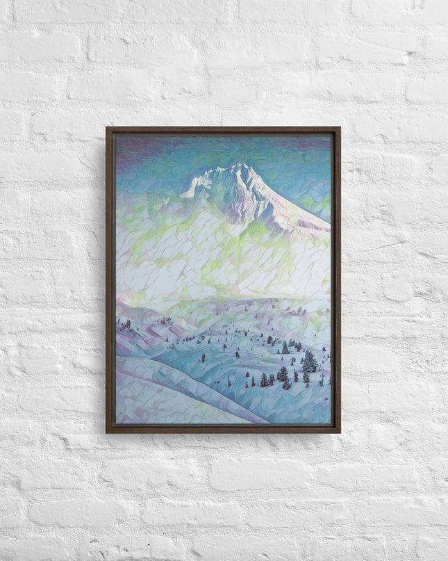 Mount Hood - Digital Art - Framed canvas - FREE SHIPPING