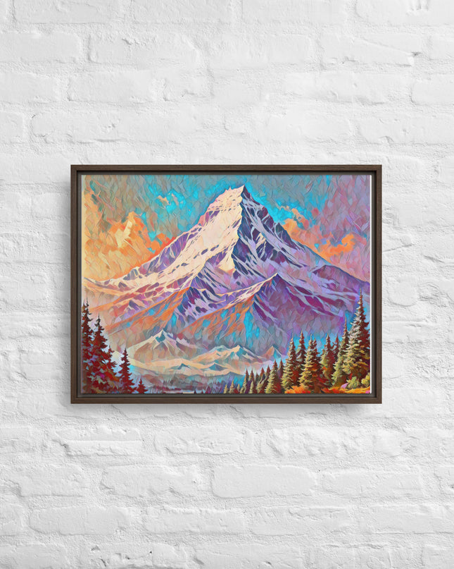 Pacific NW - Digital Art - Framed canvas - FREE SHIPPING