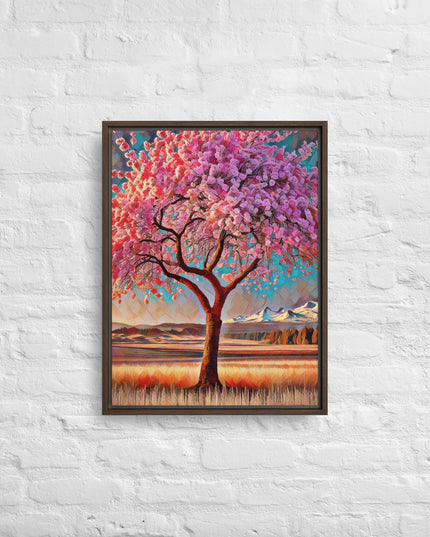 Oregon Cherry Blossoms - Digital Art - Framed canvas - FREE SHIPPING
