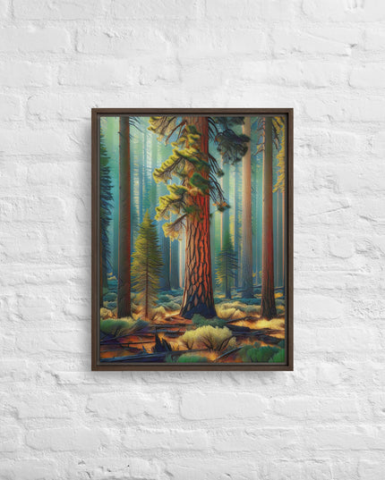 Ponderosa Pine - Digital Art - Framed canvas - FREE SHIPPING