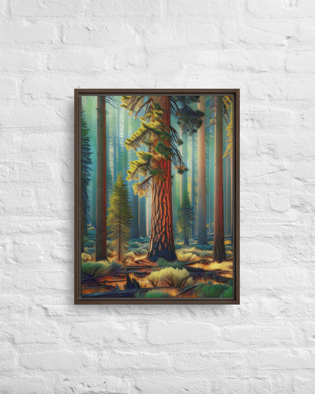 Ponderosa Pine - Digital Art - Framed canvas - FREE SHIPPING