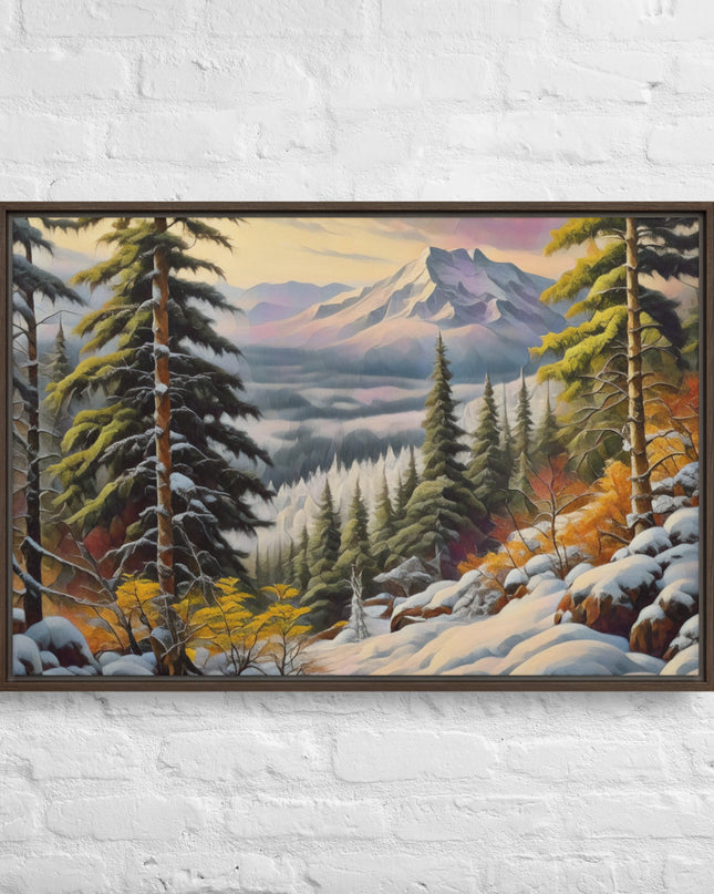 Winter Trail - Digital Art - Framed canvas - FREE SHIPPING