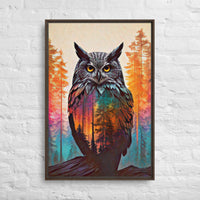 Thumbnail for Oregon Owl - Digital Art - Framed canvas - FREE Shipping
