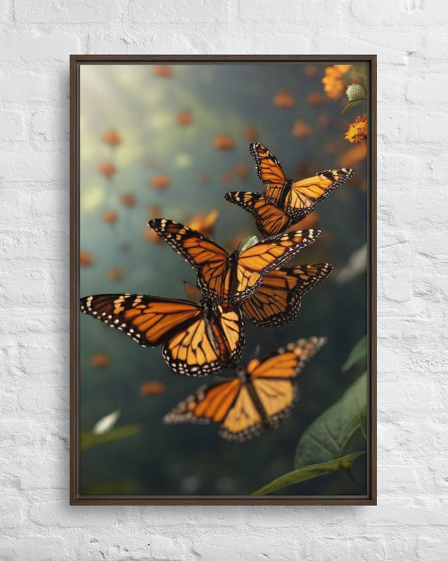 Butterflies in Oregon - Digital Art - Framed canvas - FREE SHIPPING