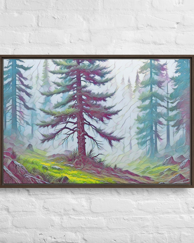 Into the Oregon Woods - Digital Art - Framed canvas - FREE SHIPPING