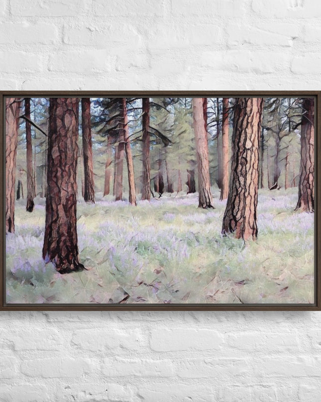 Central Oregon Forest - Digital Art - Framed canvas - FREE SHIPPING