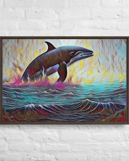 Pacific Northwest Orca - Digital Art - Framed canvas - FREE SHIPPING