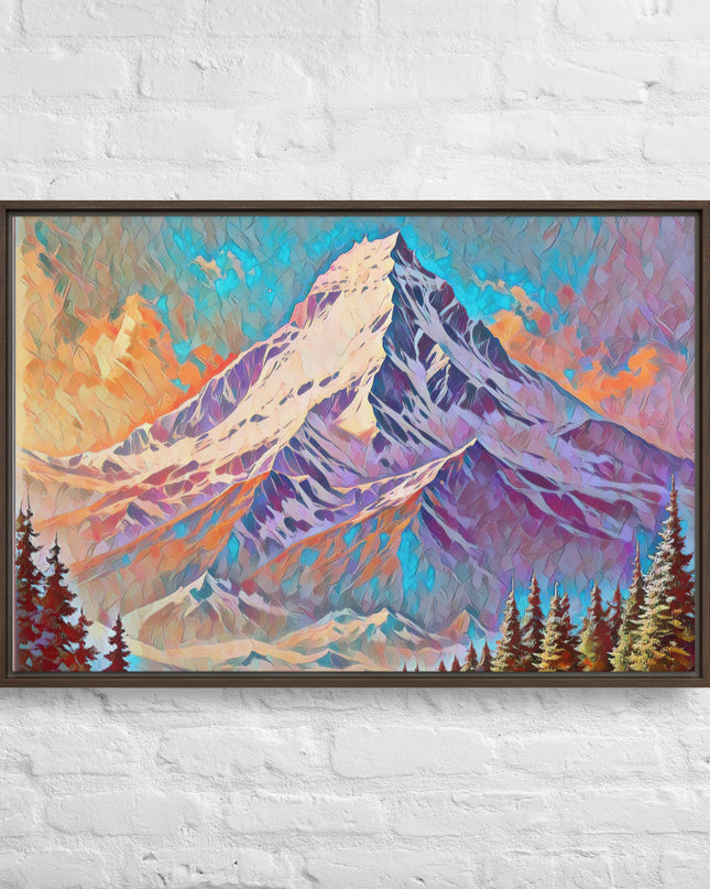 Pacific NW - Digital Art - Framed canvas - FREE SHIPPING