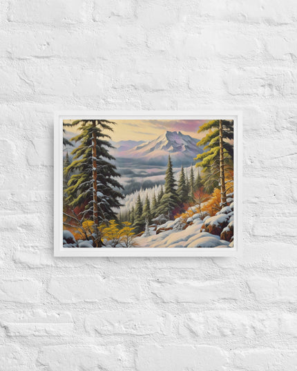Winter Trail - Digital Art - Framed canvas - FREE SHIPPING