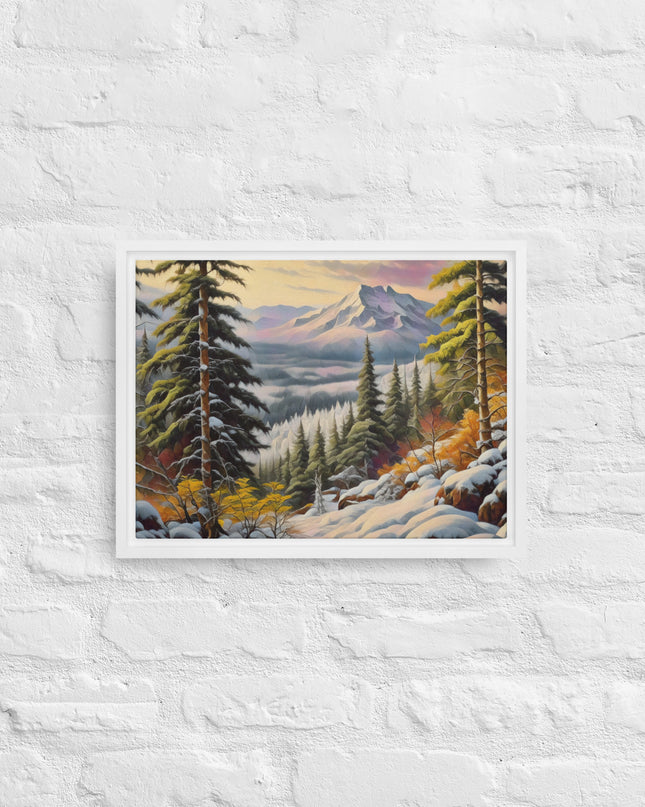 Winter Trail - Digital Art - Framed canvas - FREE SHIPPING