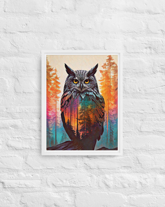 Oregon Owl - Digital Art - Framed canvas - FREE Shipping