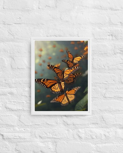 Butterflies in Oregon - Digital Art - Framed canvas - FREE SHIPPING