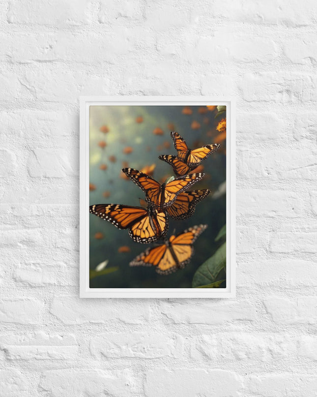 Butterflies in Oregon - Digital Art - Framed canvas - FREE SHIPPING