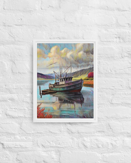 Home Port - Digital Art - Framed canvas - FREE SHIPPING