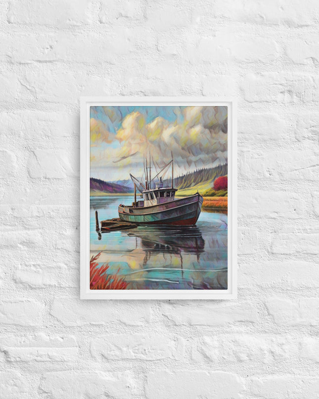 Home Port - Digital Art - Framed canvas - FREE SHIPPING