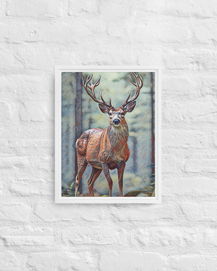Oregon Deer - Digital Art - Framed canvas - FREE SHIPPING