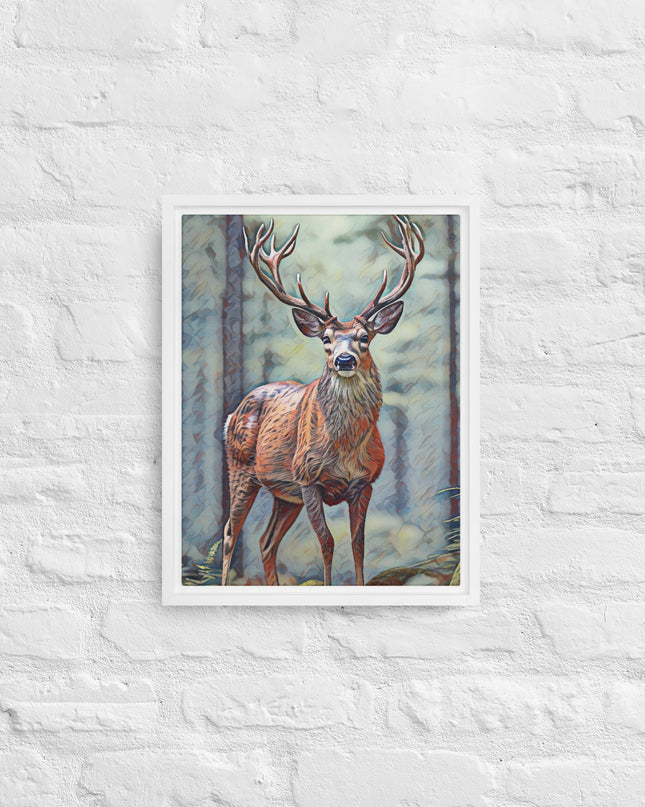 Oregon Deer - Digital Art - Framed canvas - FREE SHIPPING