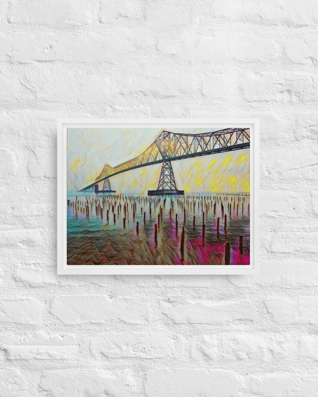 Astoria Bridge - Digital Art - Framed canvas - FREE SHIPPING