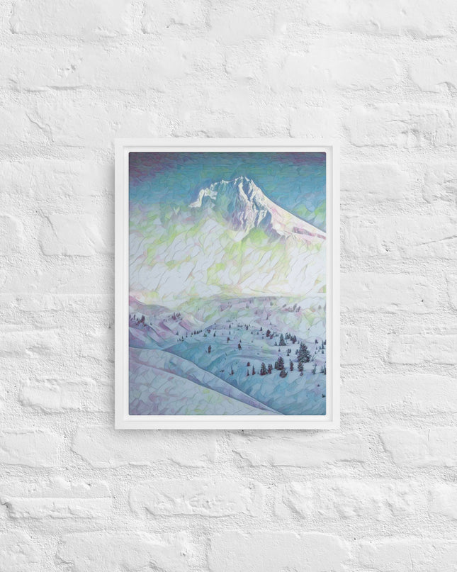 Mount Hood - Digital Art - Framed canvas - FREE SHIPPING