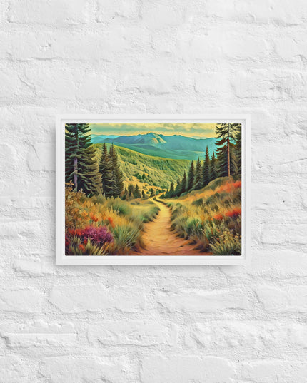 Hiking Oregon - Digital Art - Framed canvas - FREE SHIPPING