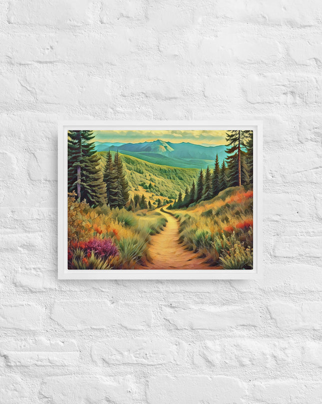 Hiking Oregon - Digital Art - Framed canvas - FREE SHIPPING