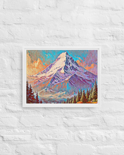 Pacific NW - Digital Art - Framed canvas - FREE SHIPPING