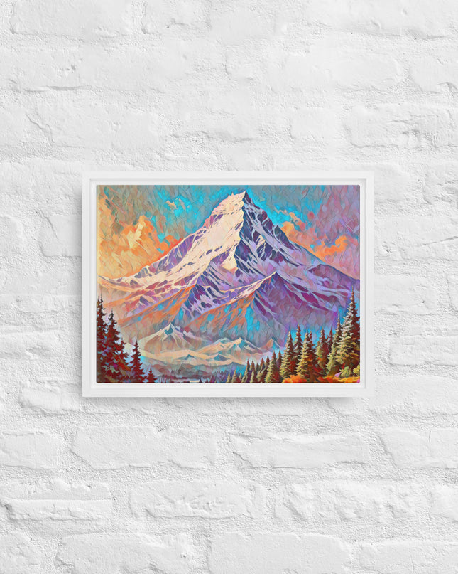 Pacific NW - Digital Art - Framed canvas - FREE SHIPPING