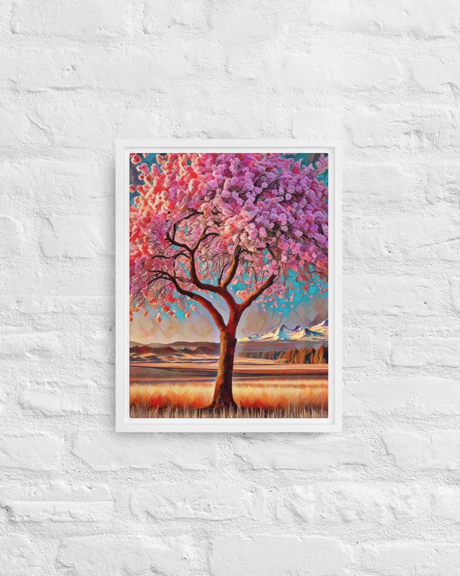 Oregon Cherry Blossoms - Digital Art - Framed canvas - FREE SHIPPING
