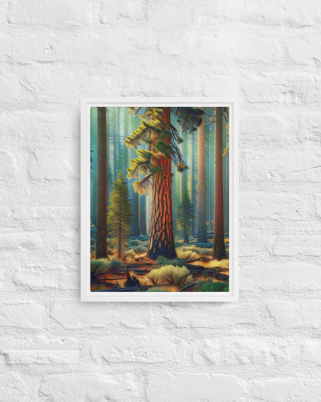 Ponderosa Pine - Digital Art - Framed canvas - FREE SHIPPING