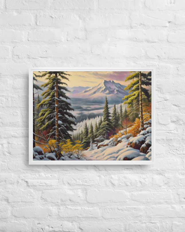 Winter Trail - Digital Art - Framed canvas - FREE SHIPPING