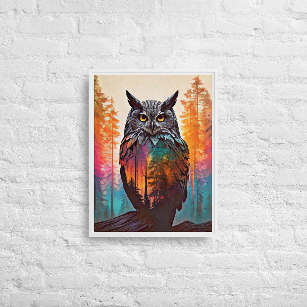 Oregon Owl - Digital Art - Framed canvas - FREE Shipping