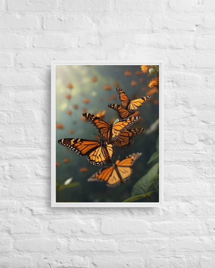 Butterflies in Oregon - Digital Art - Framed canvas - FREE SHIPPING