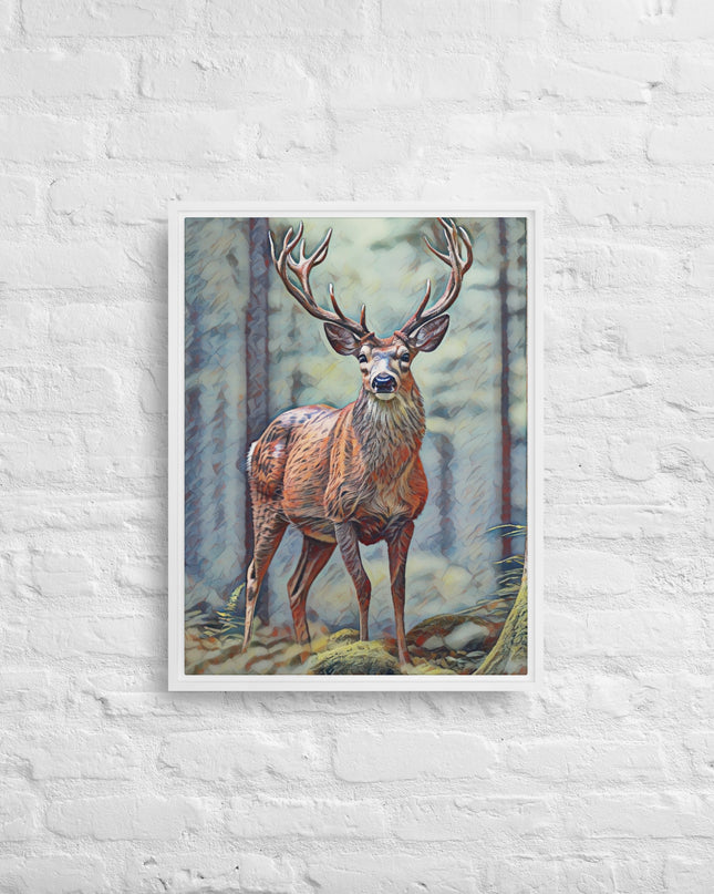 Oregon Deer - Digital Art - Framed canvas - FREE SHIPPING