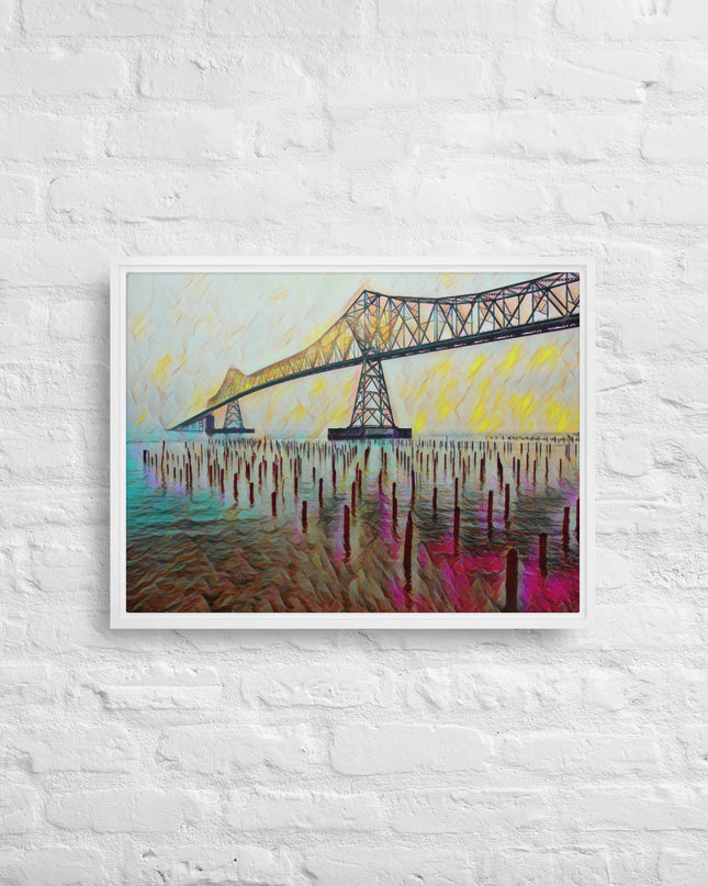 Astoria Bridge - Digital Art - Framed canvas - FREE SHIPPING