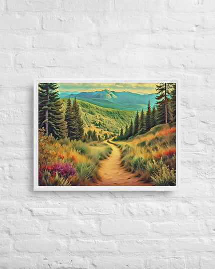 Hiking Oregon - Digital Art - Framed canvas - FREE SHIPPING