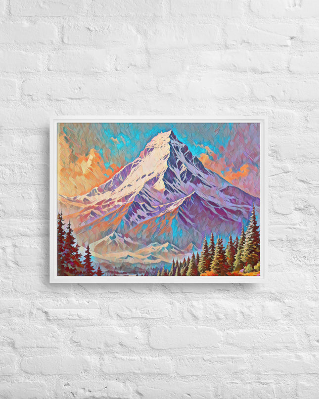 Pacific NW - Digital Art - Framed canvas - FREE SHIPPING