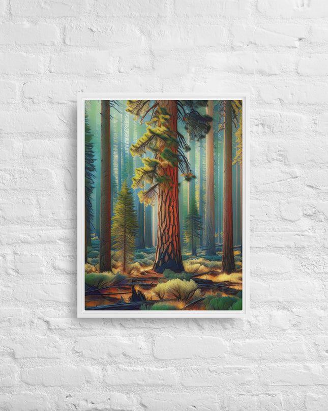 Ponderosa Pine - Digital Art - Framed canvas - FREE SHIPPING