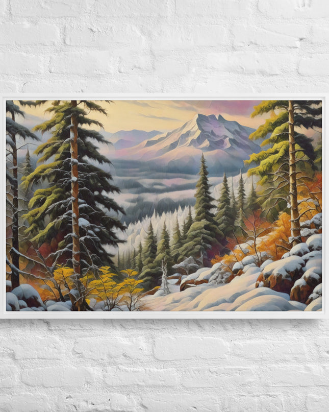 Winter Trail - Digital Art - Framed canvas - FREE SHIPPING