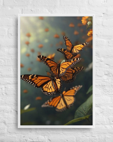 Butterflies in Oregon - Digital Art - Framed canvas - FREE SHIPPING