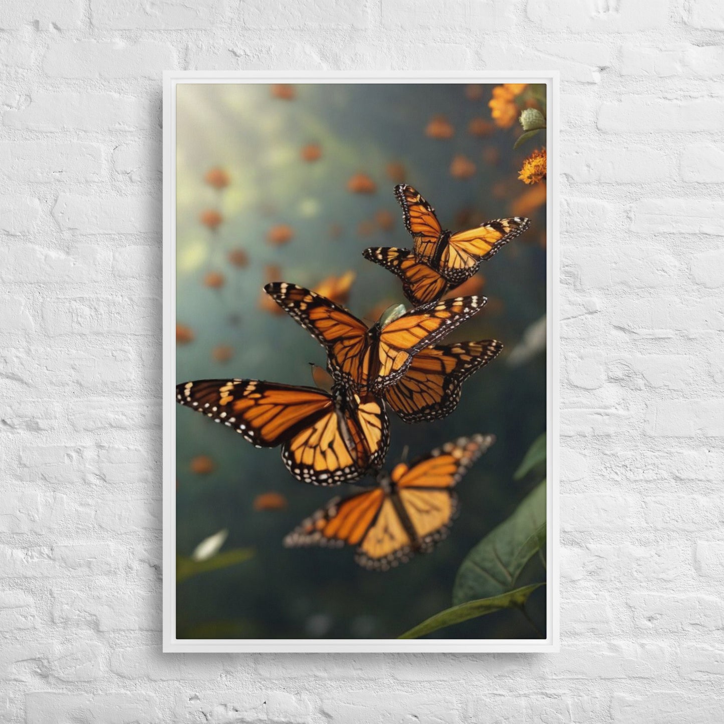 Butterflies in Oregon - Digital Art - Framed canvas - FREE SHIPPING