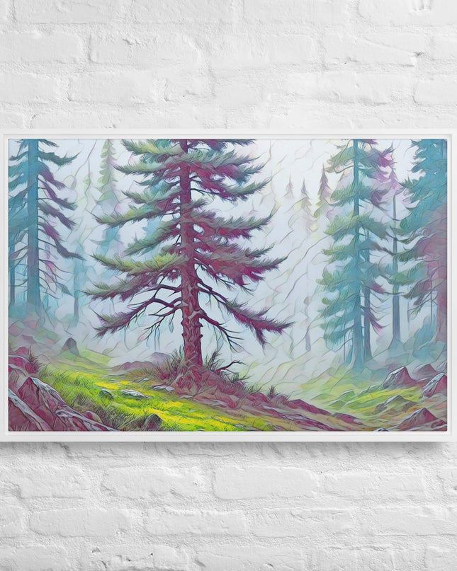 Into the Oregon Woods - Digital Art - Framed canvas - FREE SHIPPING
