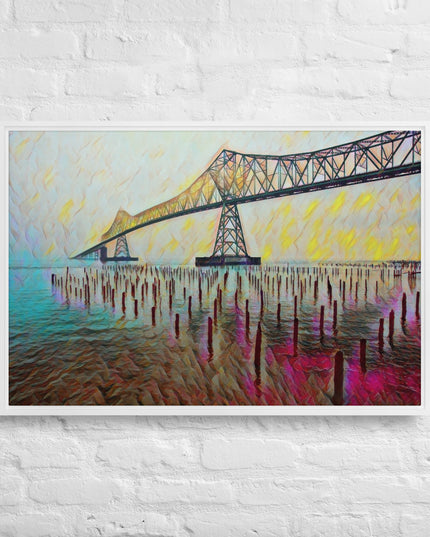 Astoria Bridge - Digital Art - Framed canvas - FREE SHIPPING