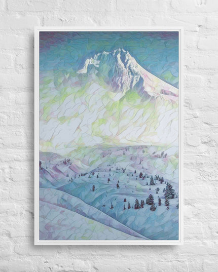 Mount Hood - Digital Art - Framed canvas - FREE SHIPPING