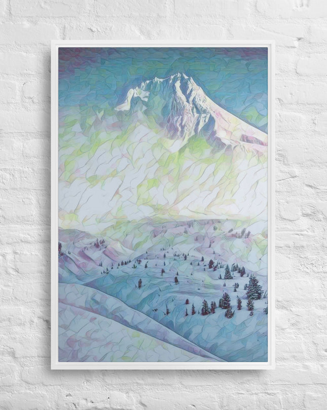 Mount Hood - Digital Art - Framed canvas - FREE SHIPPING