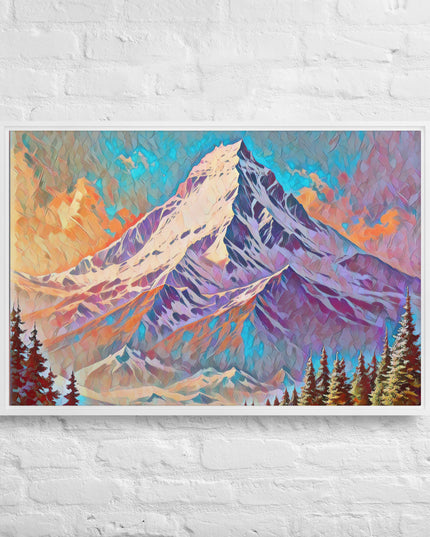Pacific NW - Digital Art - Framed canvas - FREE SHIPPING
